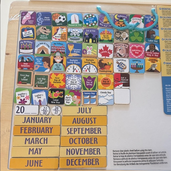 Melissa & Doug Colorful Magnetic Calendar - Picture 4 of 7